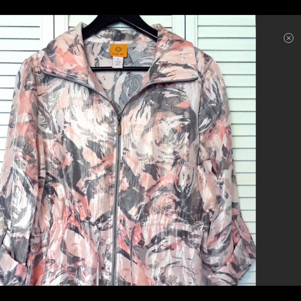 Ruby Rd Pink And Gray Jacket